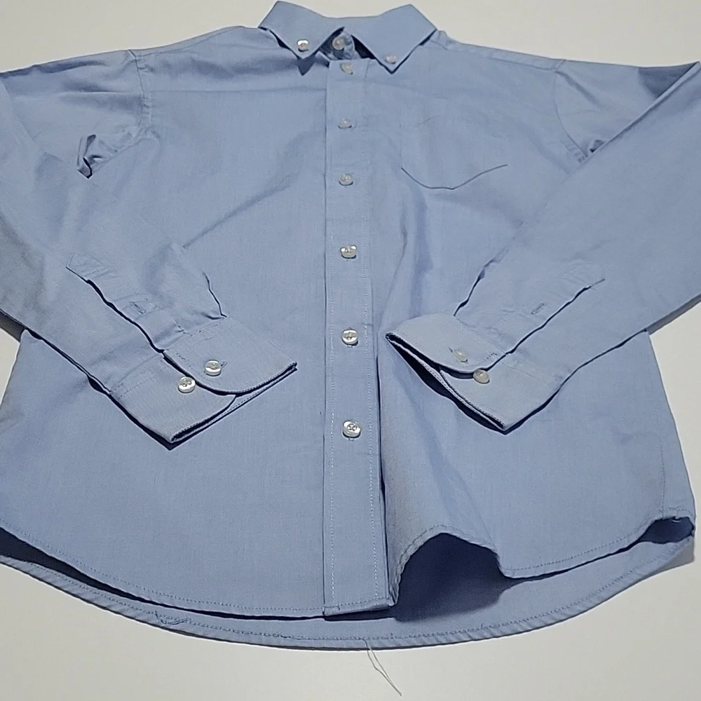 Chaps Light Blue Casual Button Down Shirt 12